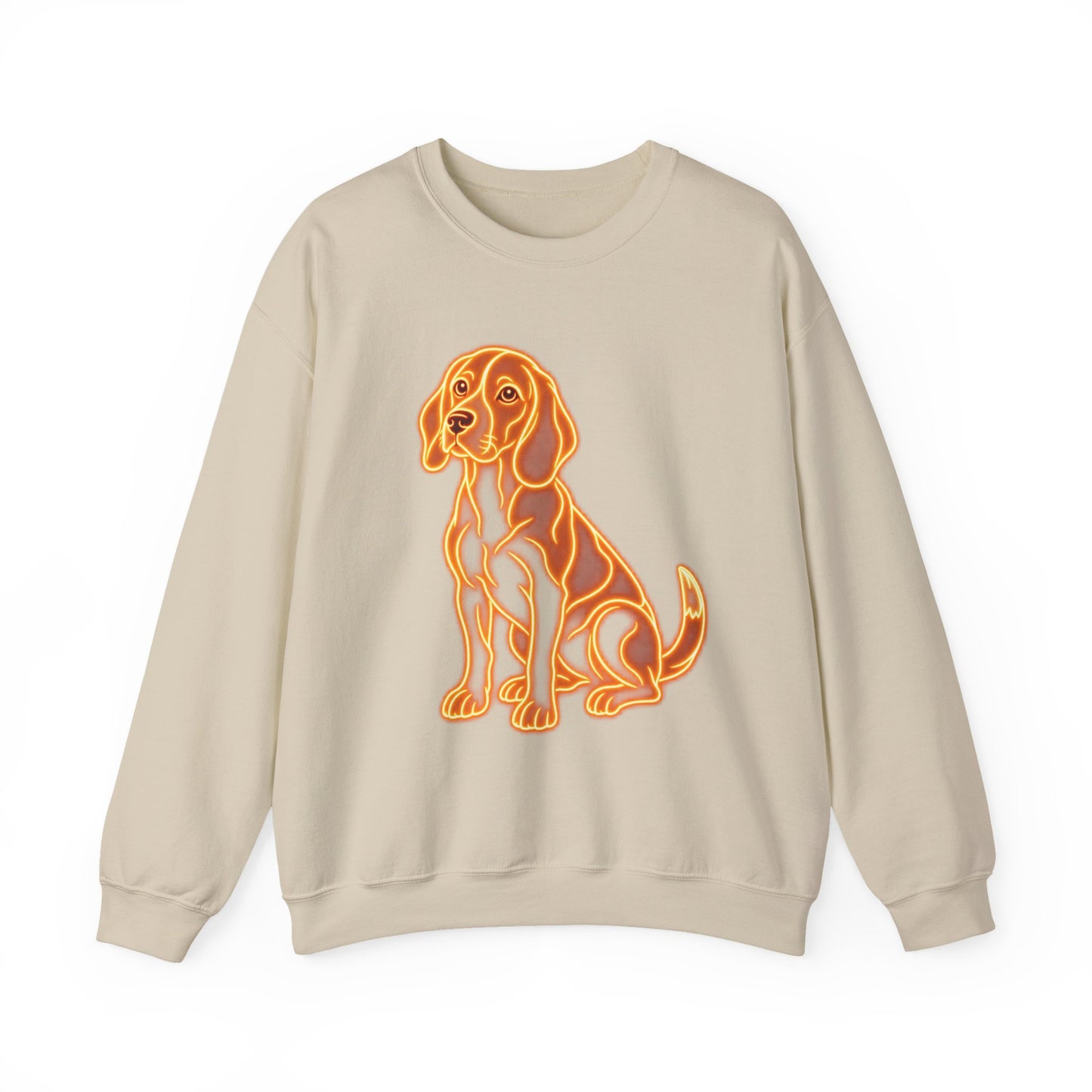 Beagle Sweatshirt — Neon Orange Loyal Hound