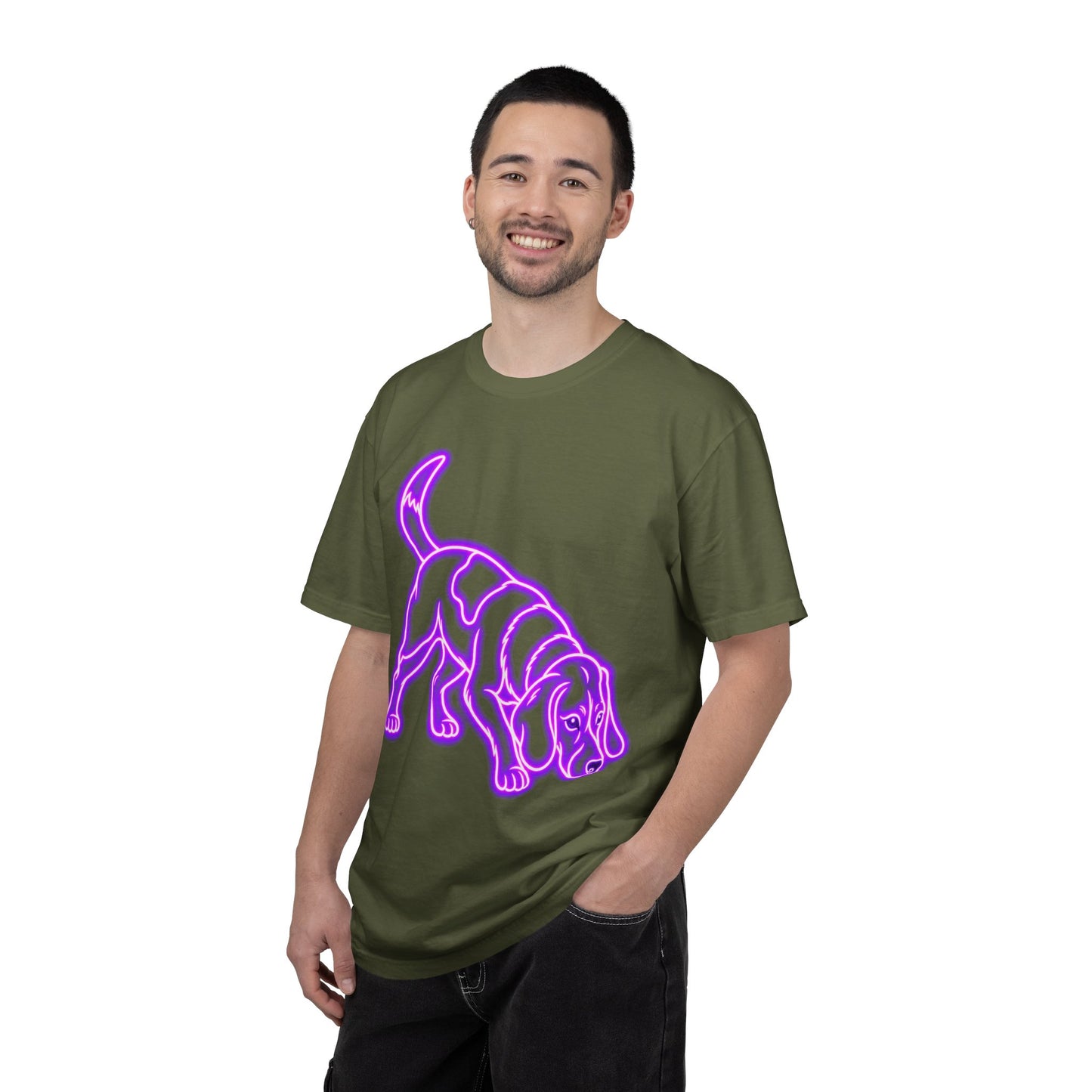 Beagle T-shirt - Neon Purple Tracker Hound