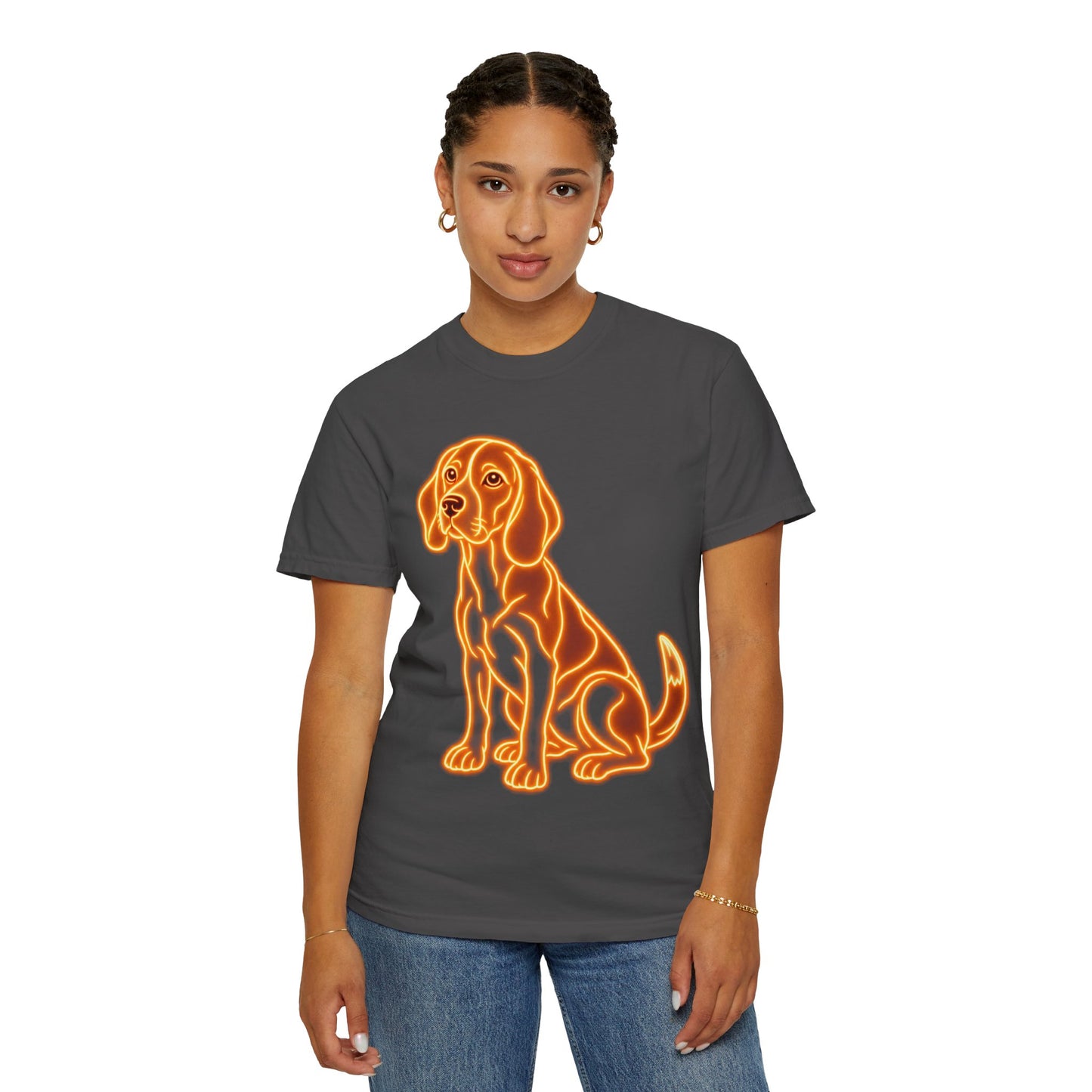 Beagle T-shirt - Neon Orange Loyal Hound