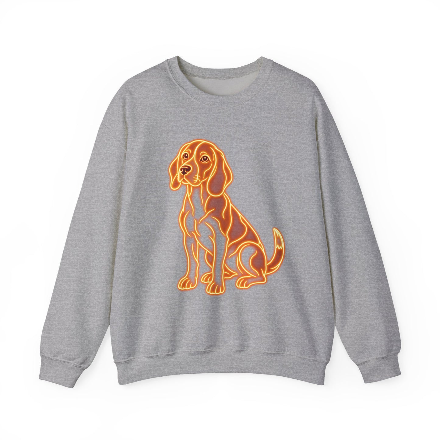 Beagle Sweatshirt — Neon Orange Loyal Hound