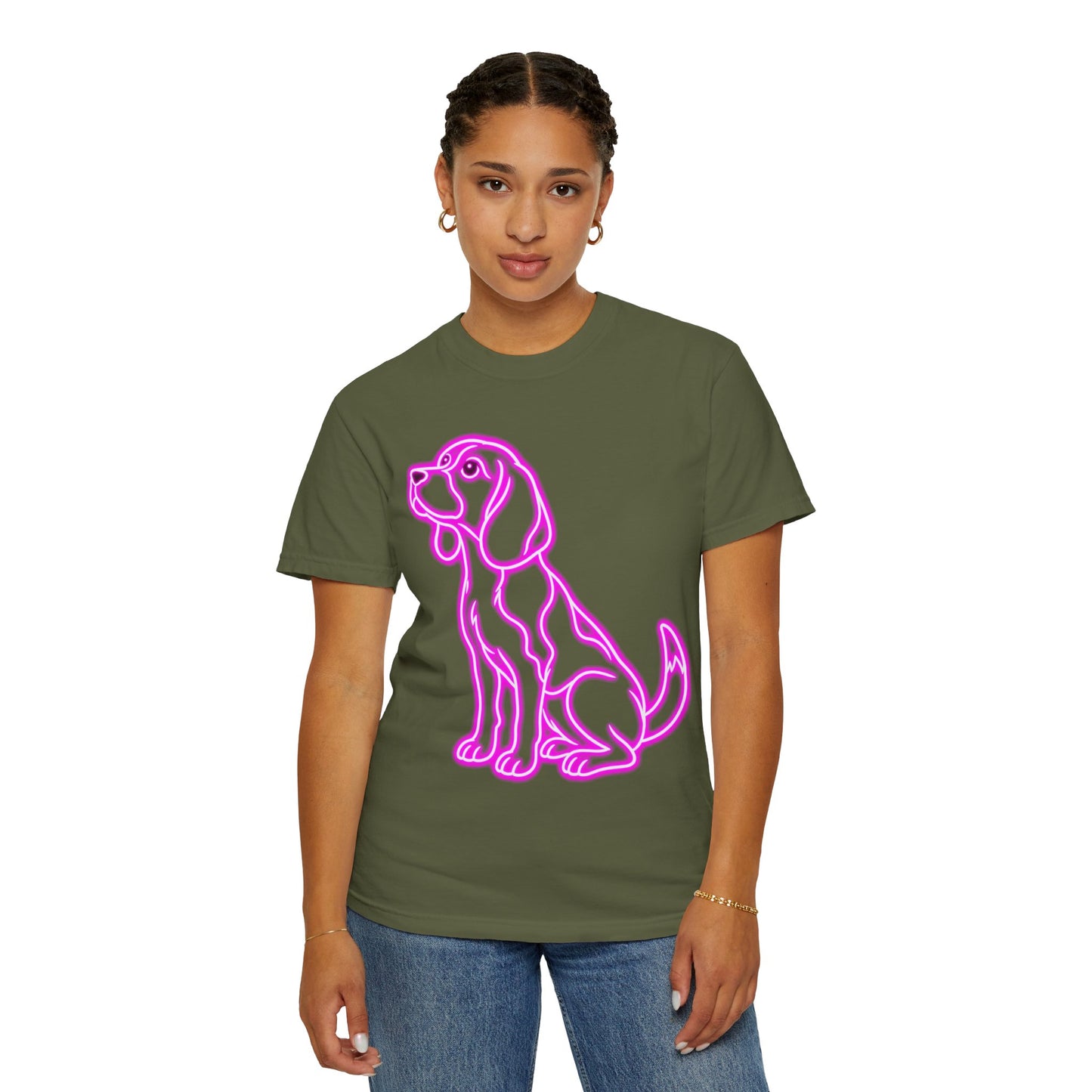 Beagle T-shirt - Neon Purple Patient Hound