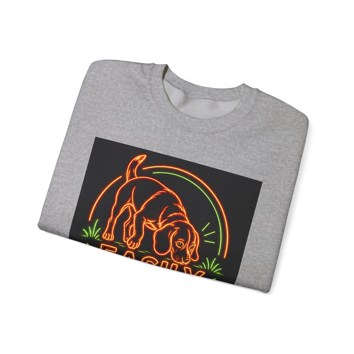 Beagle Sweatshirt — Neon Orange Easily Distracted