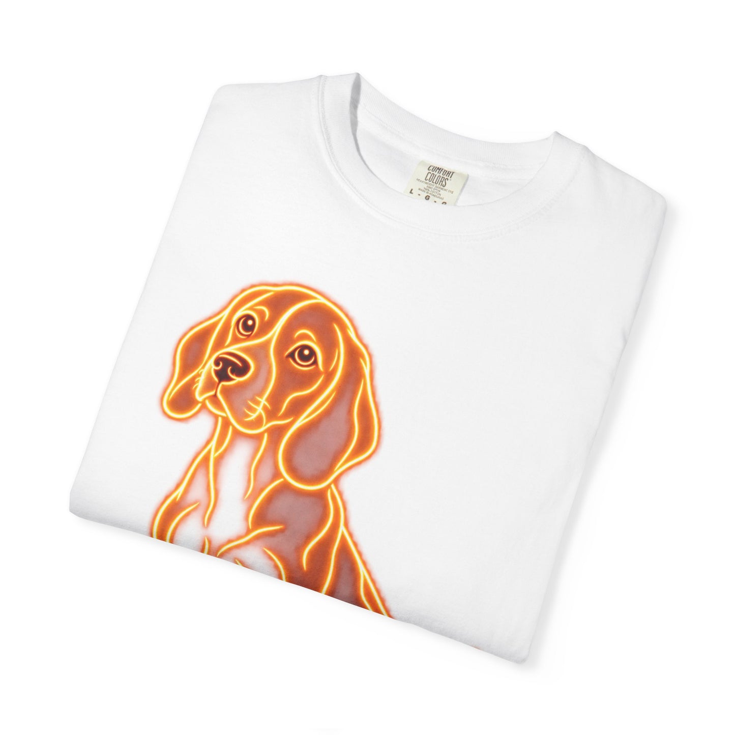 Beagle T-shirt - Neon Orange Loyal Hound