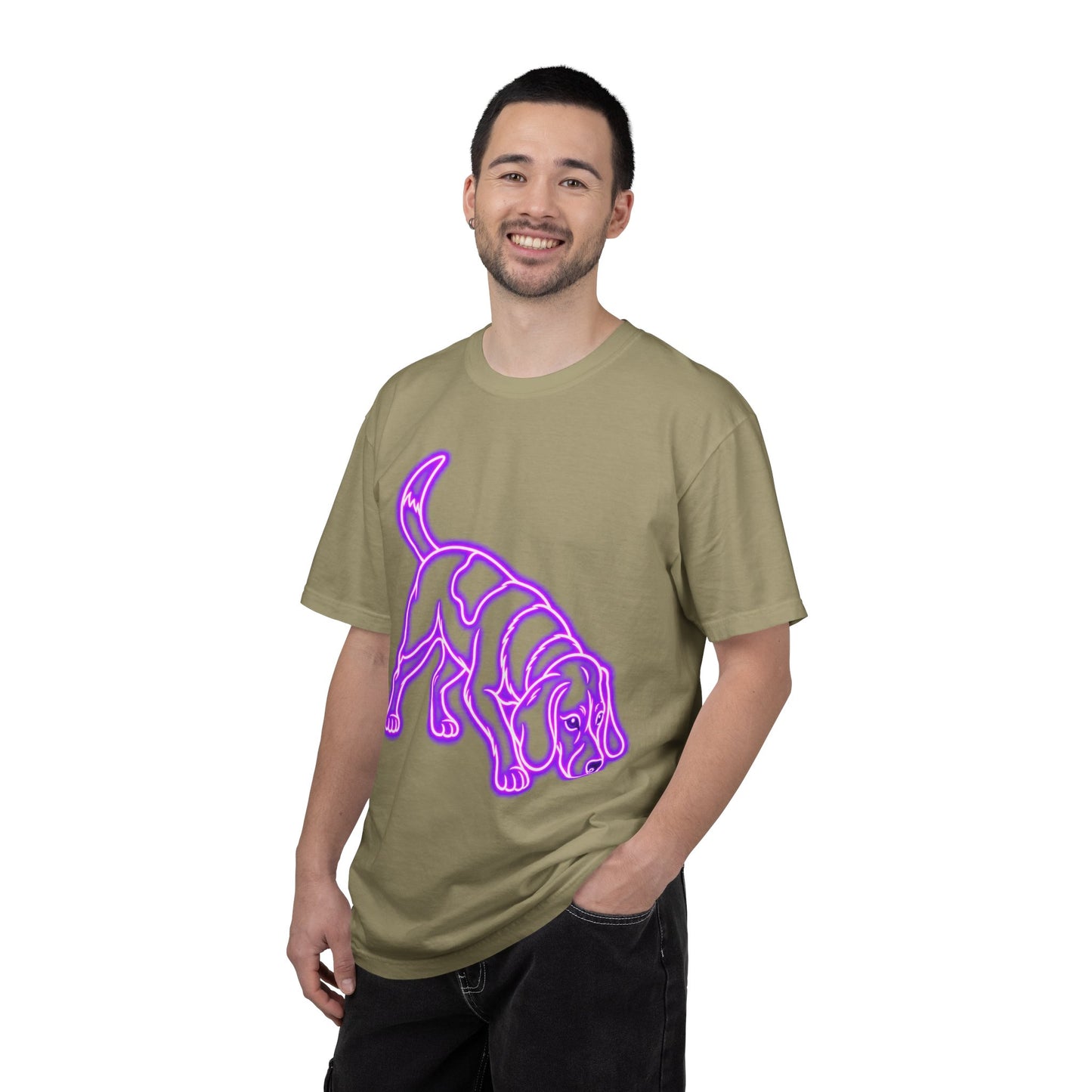 Beagle T-shirt - Neon Purple Tracker Hound