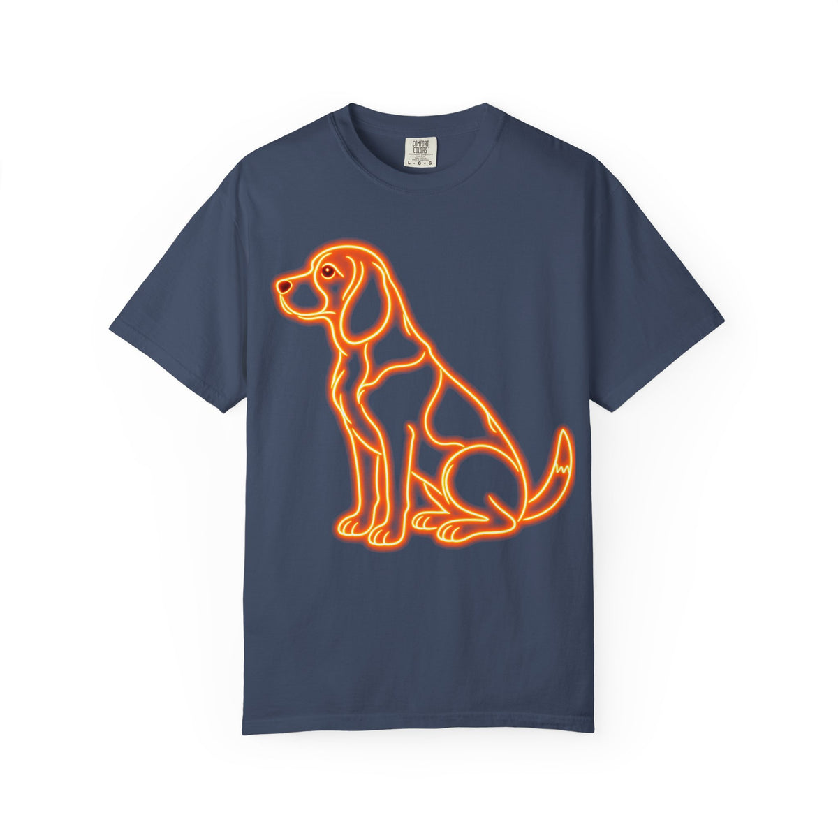 Beagle T-shirt - Neon Orange Waiting Hound