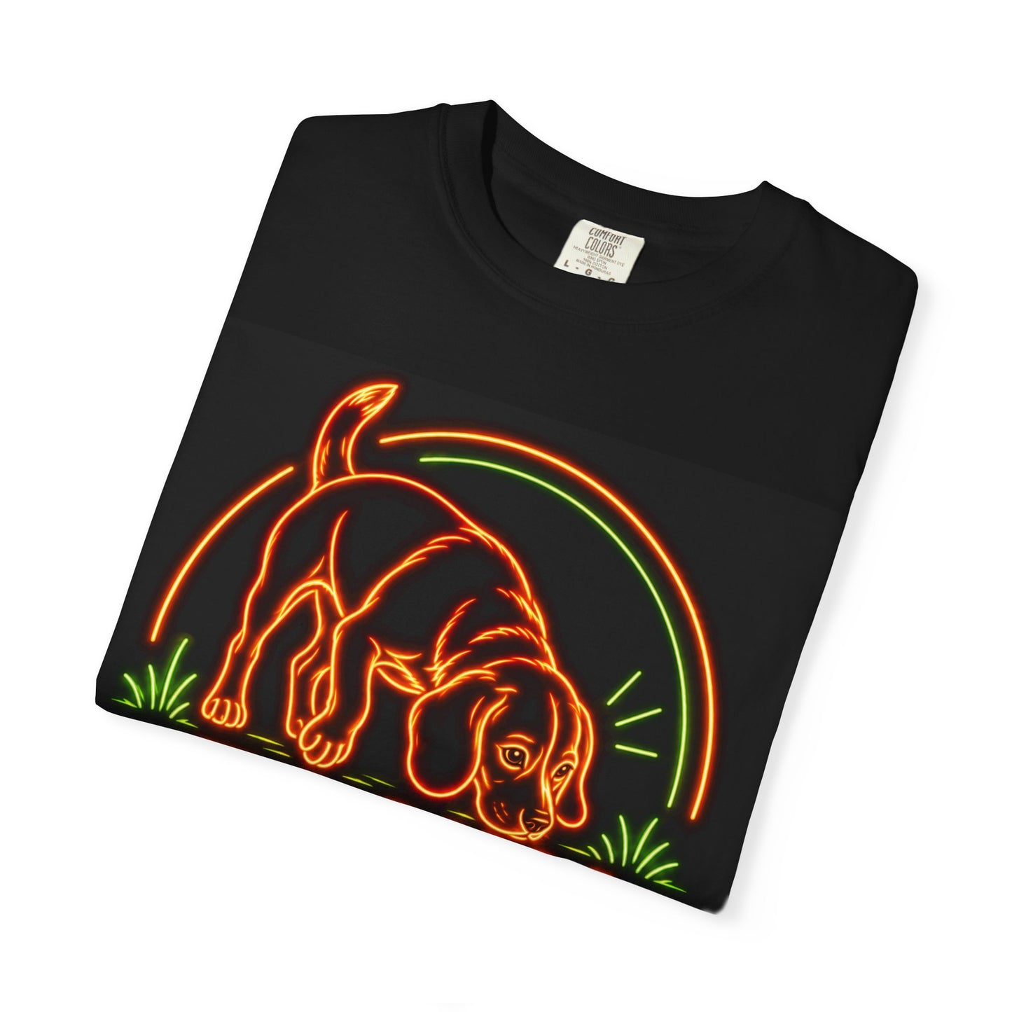 Beagle T-shirt - Neon Orange Easily Distracted