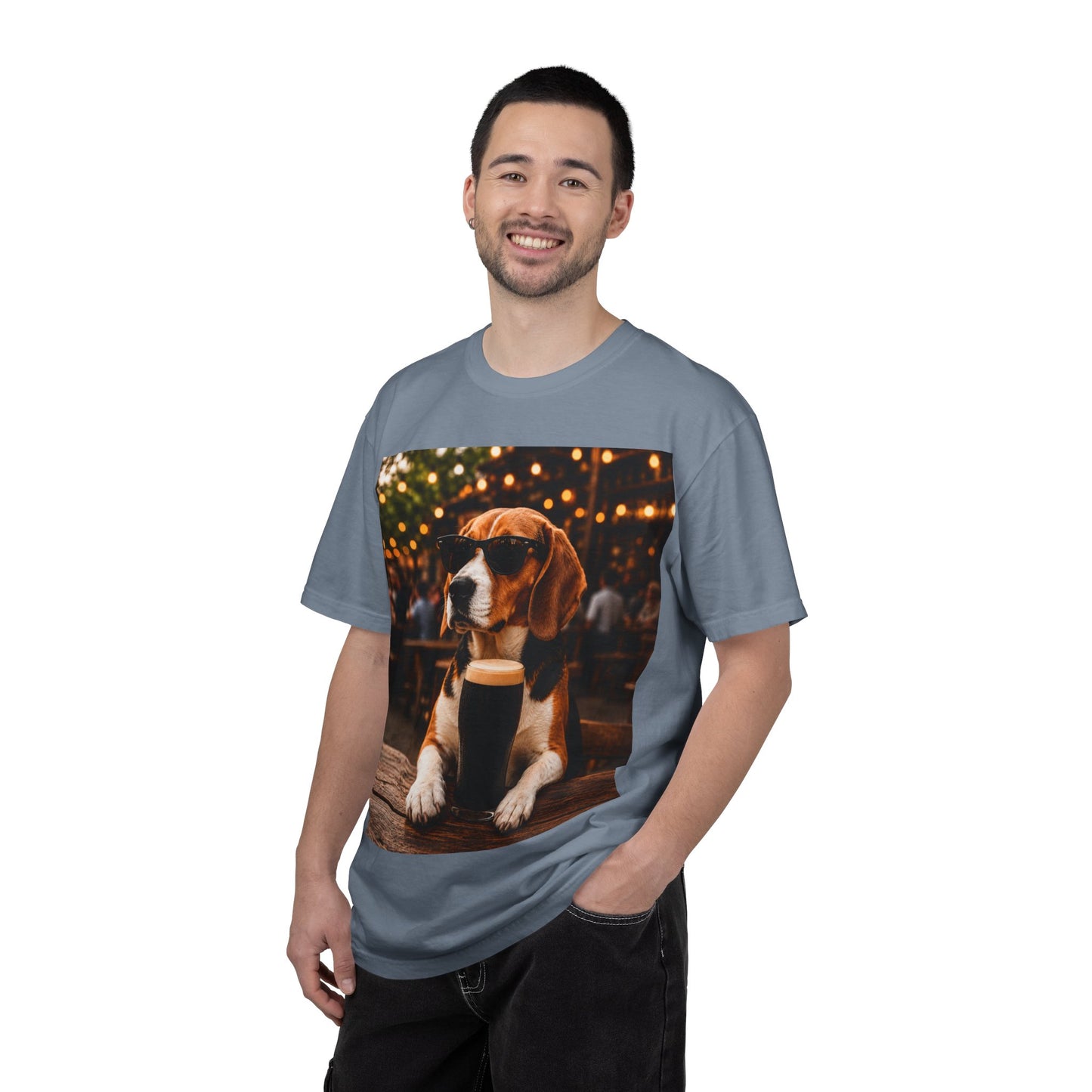 Beagle Pub T-Shirt – Sunglasses & Stout Dog Graphic Tee