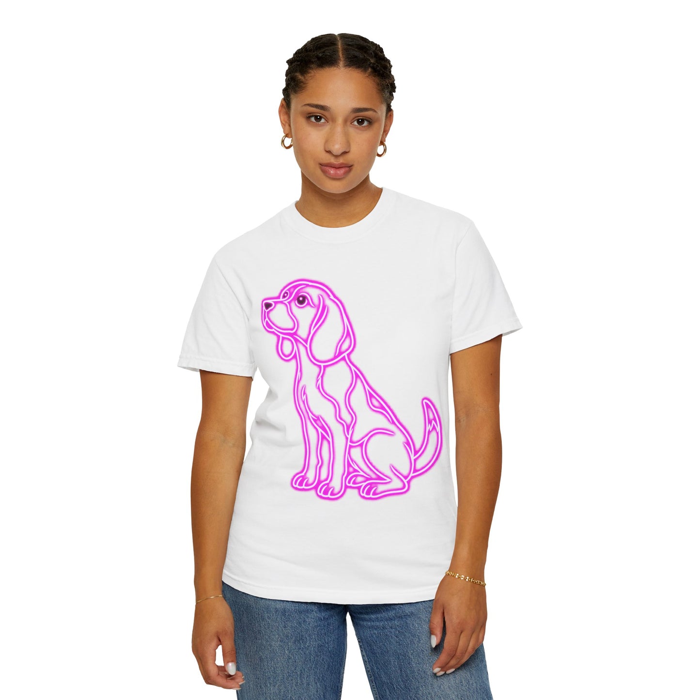 Beagle T-shirt - Neon Purple Patient Hound
