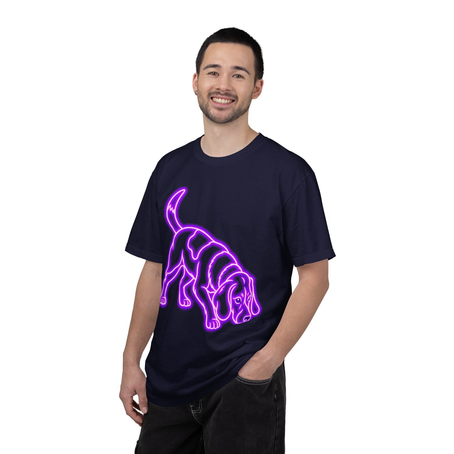 Beagle T-shirt - Neon Purple Tracker Hound