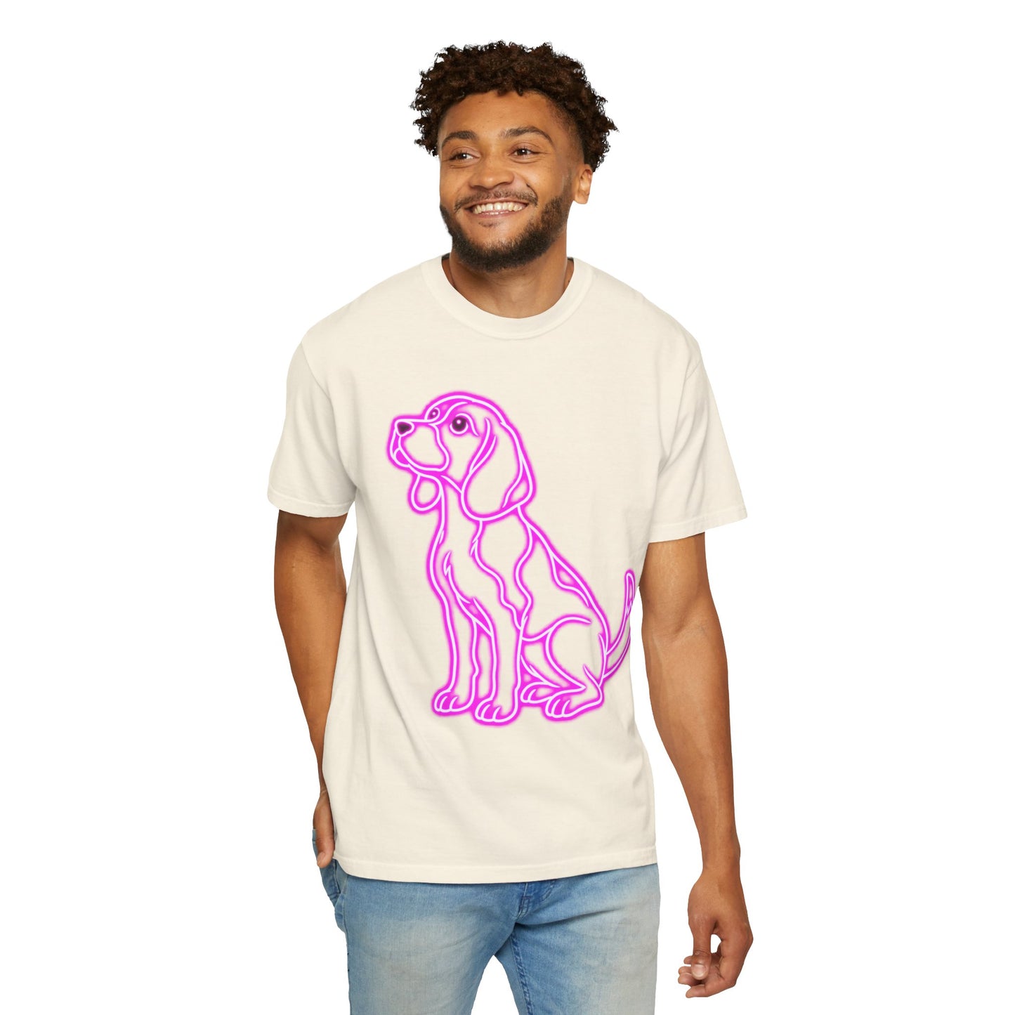 Beagle T-shirt - Neon Purple Patient Hound