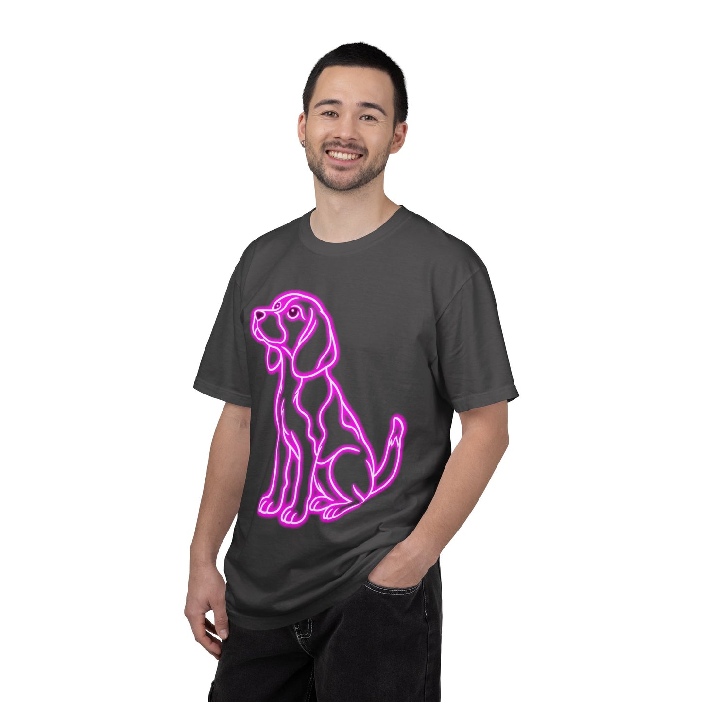 Beagle T-shirt - Neon Purple Patient Hound