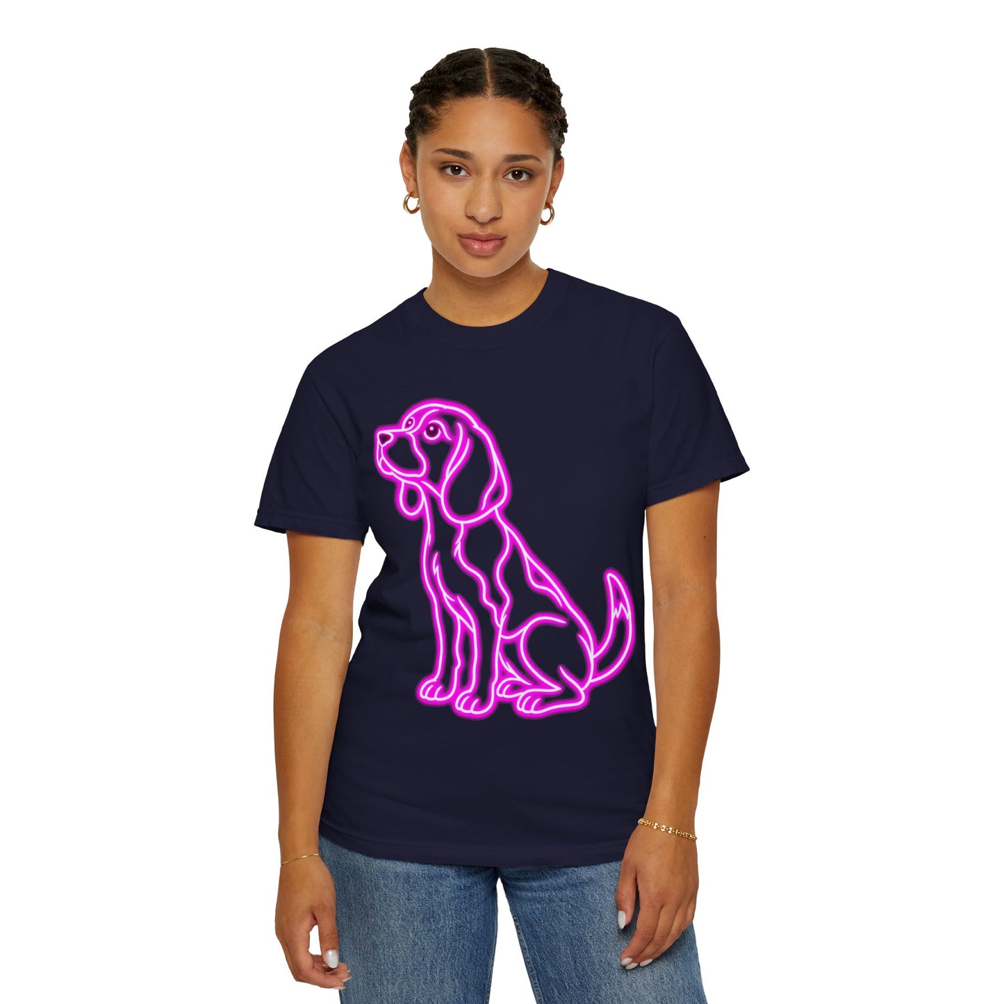 Beagle T-shirt - Neon Purple Patient Hound