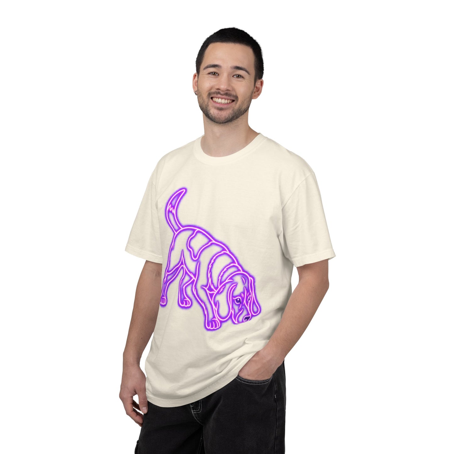 Beagle T-shirt - Neon Purple Tracker Hound