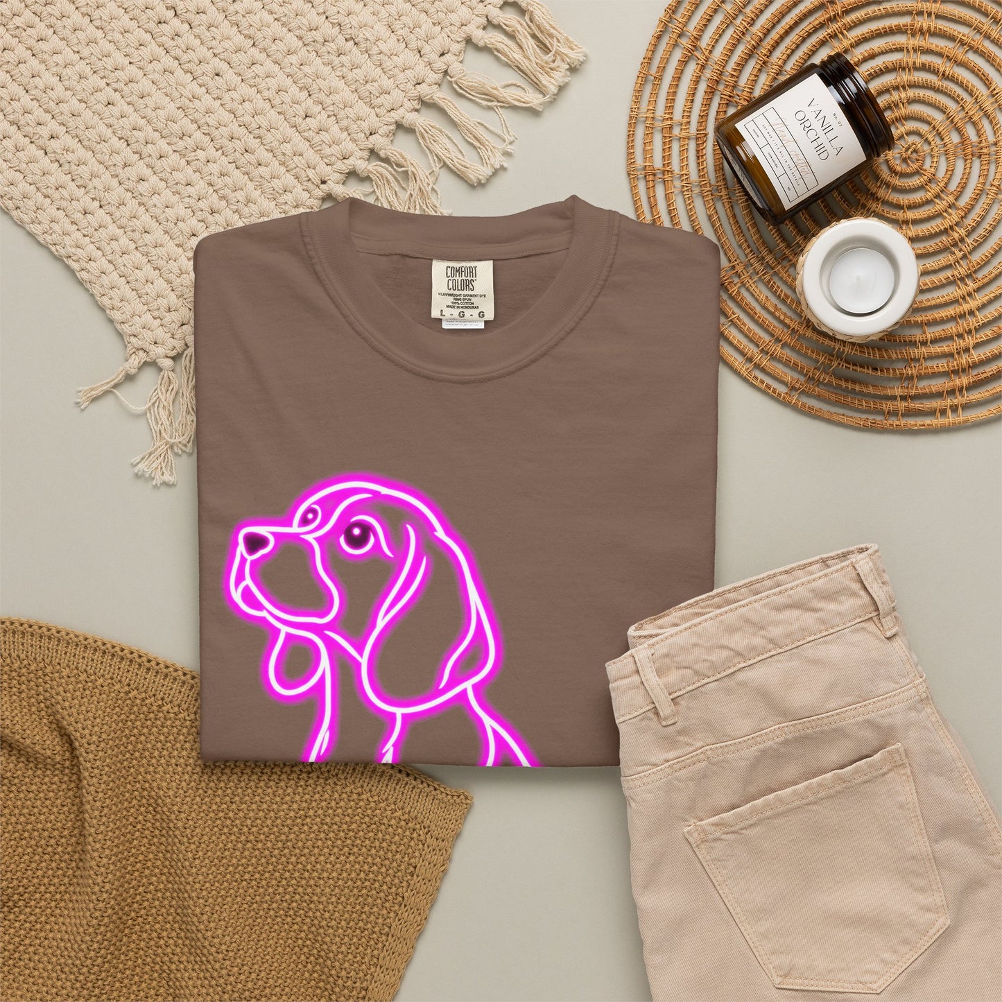 Beagle T-shirt - Neon Purple Patient Hound