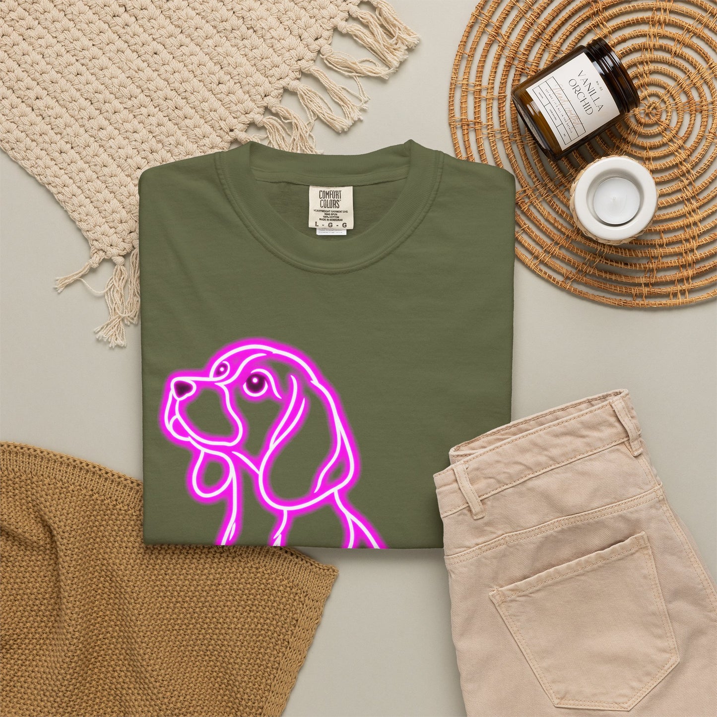 Beagle T-shirt - Neon Purple Patient Hound