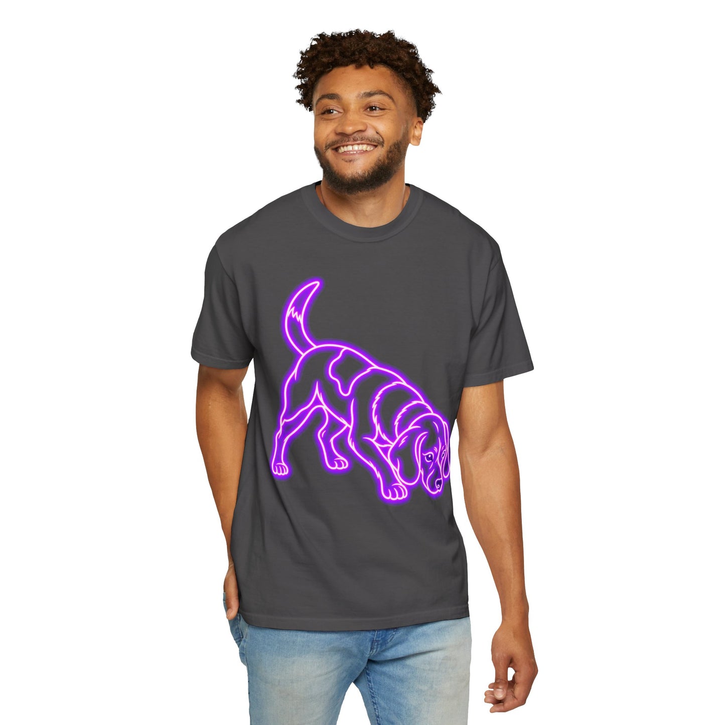 Beagle T-shirt - Neon Purple Tracker Hound