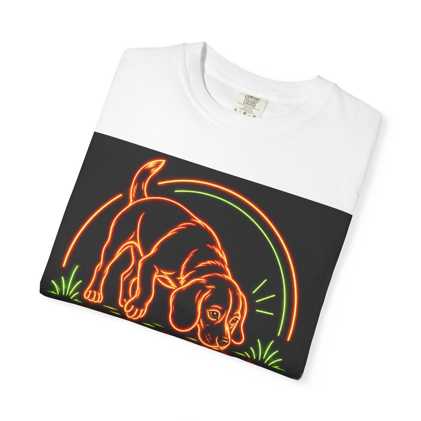 Beagle T-shirt - Neon Orange Easily Distracted