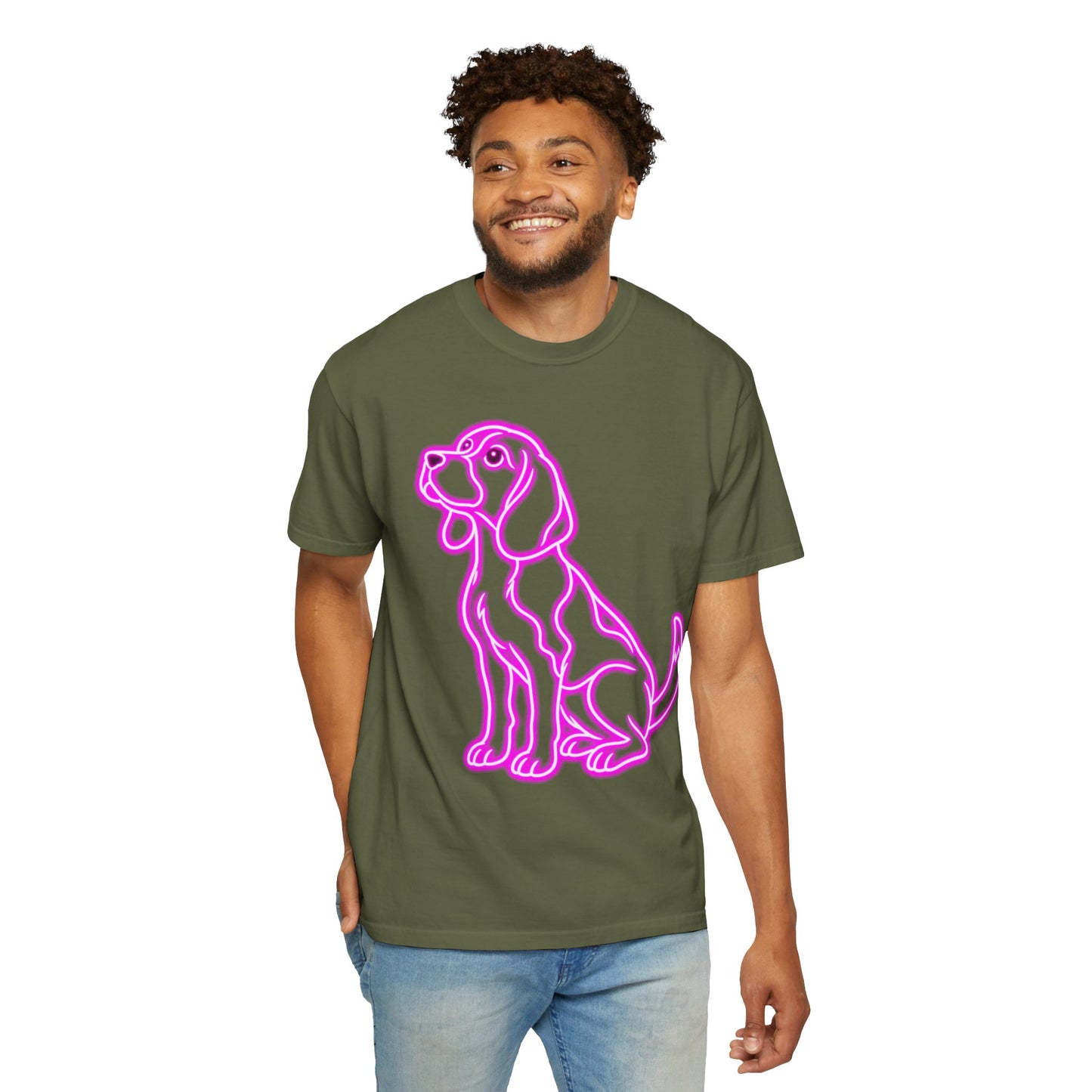 Beagle T-shirt - Neon Purple Patient Hound