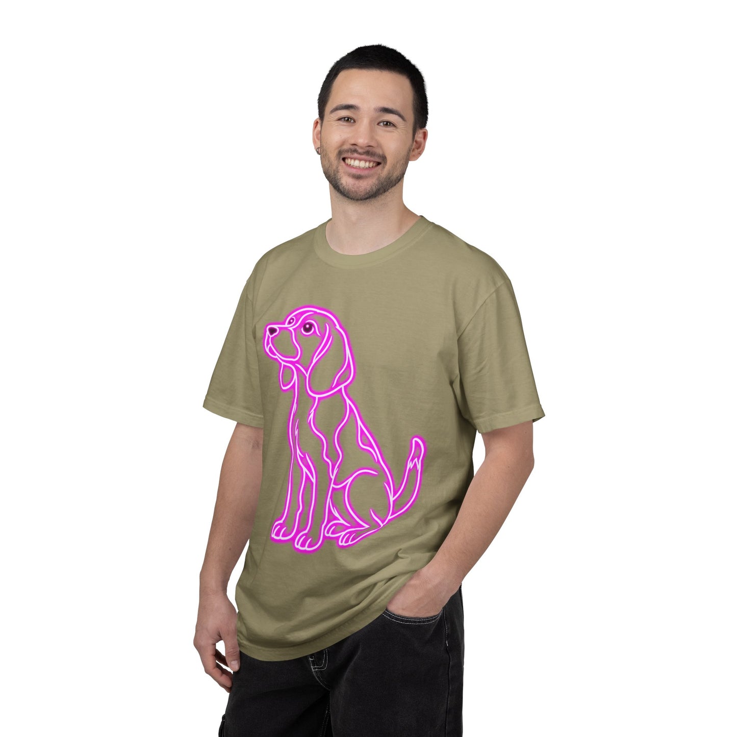 Beagle T-shirt - Neon Purple Patient Hound