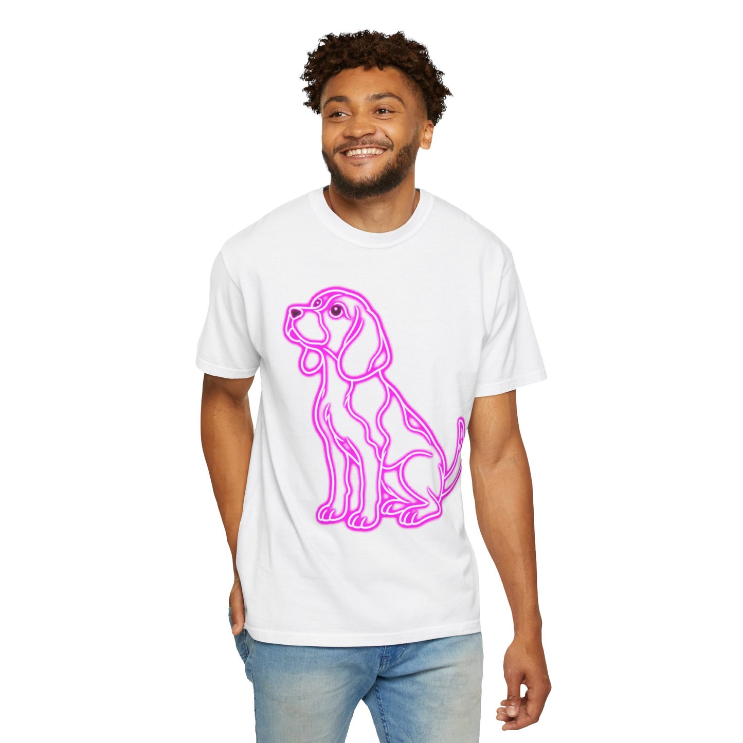 Beagle T-shirt - Neon Purple Patient Hound