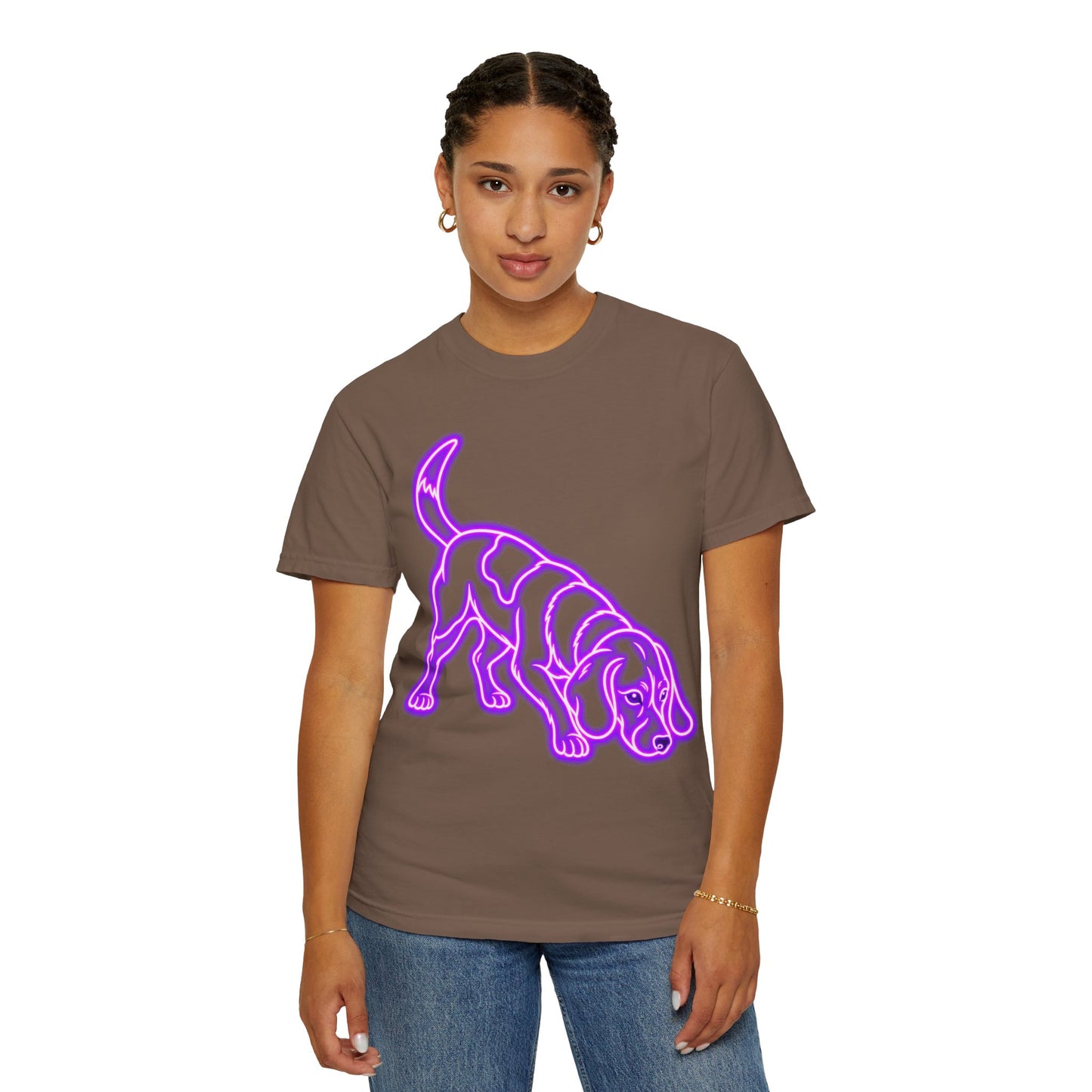 Beagle T-shirt - Neon Purple Tracker Hound