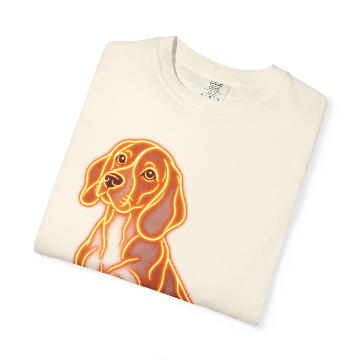 Beagle T-shirt - Neon Orange Loyal Hound