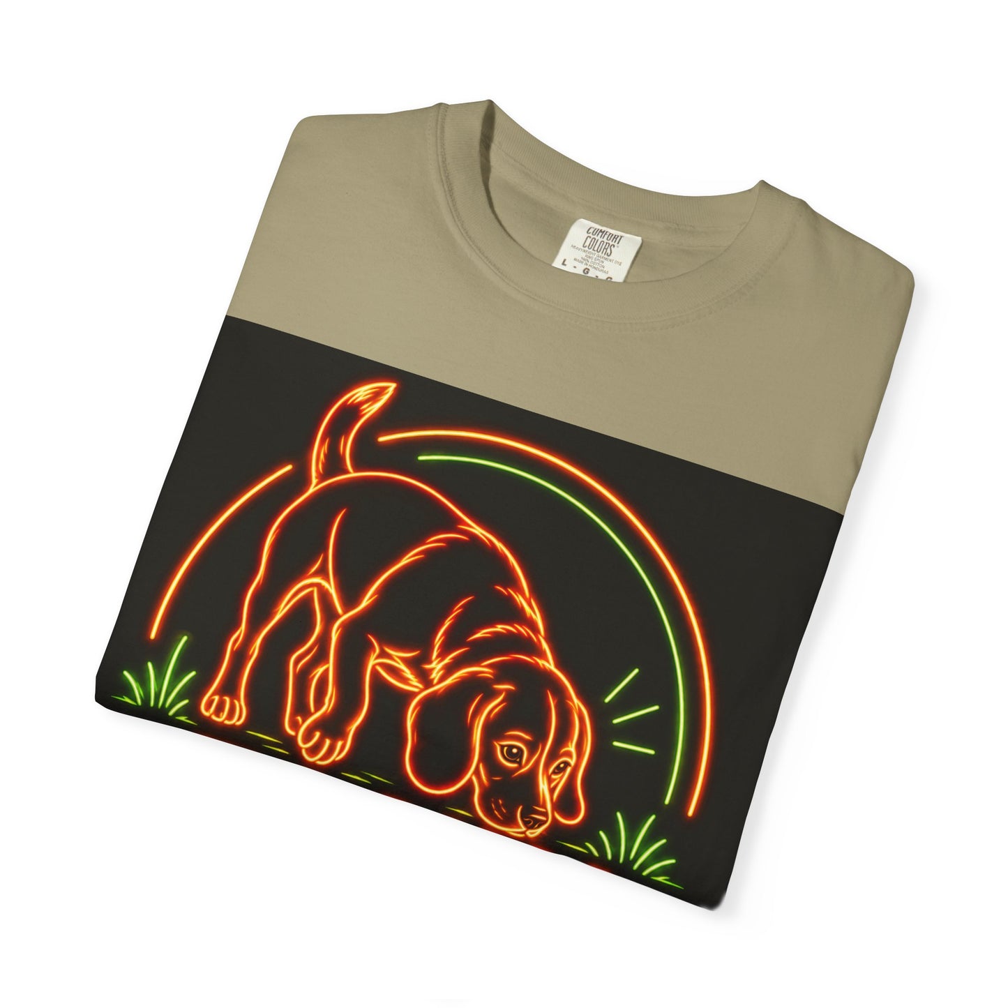 Beagle T-shirt - Neon Orange Easily Distracted