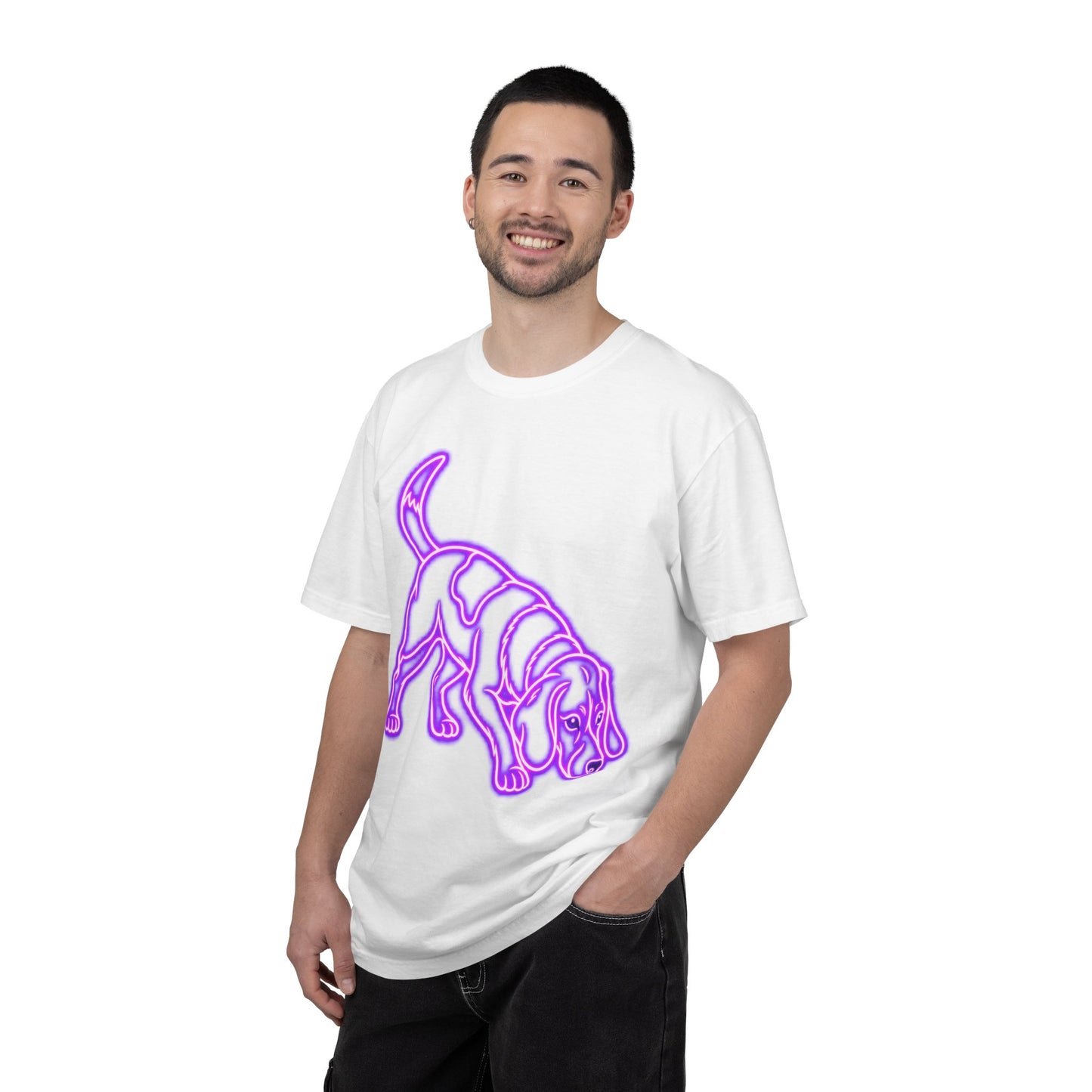 Beagle T-shirt - Neon Purple Tracker Hound