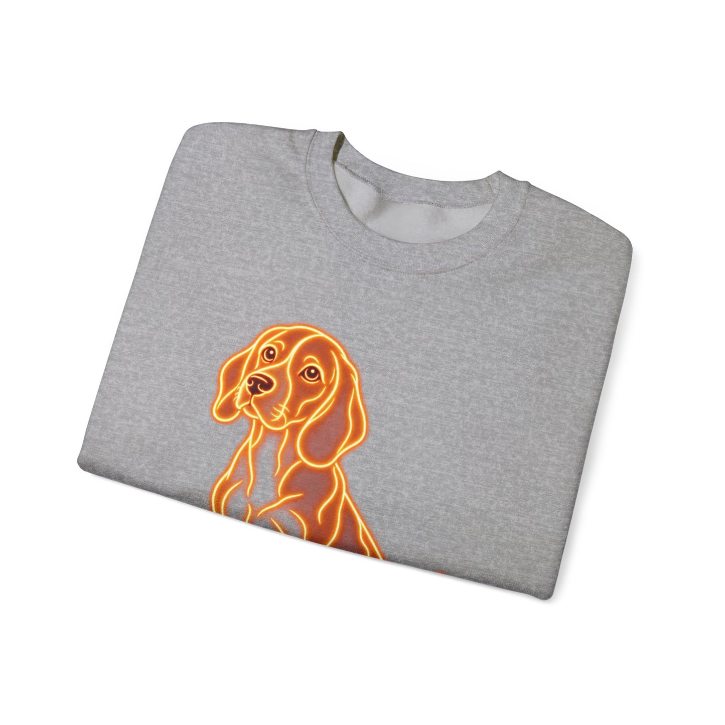 Beagle Sweatshirt — Neon Orange Loyal Hound