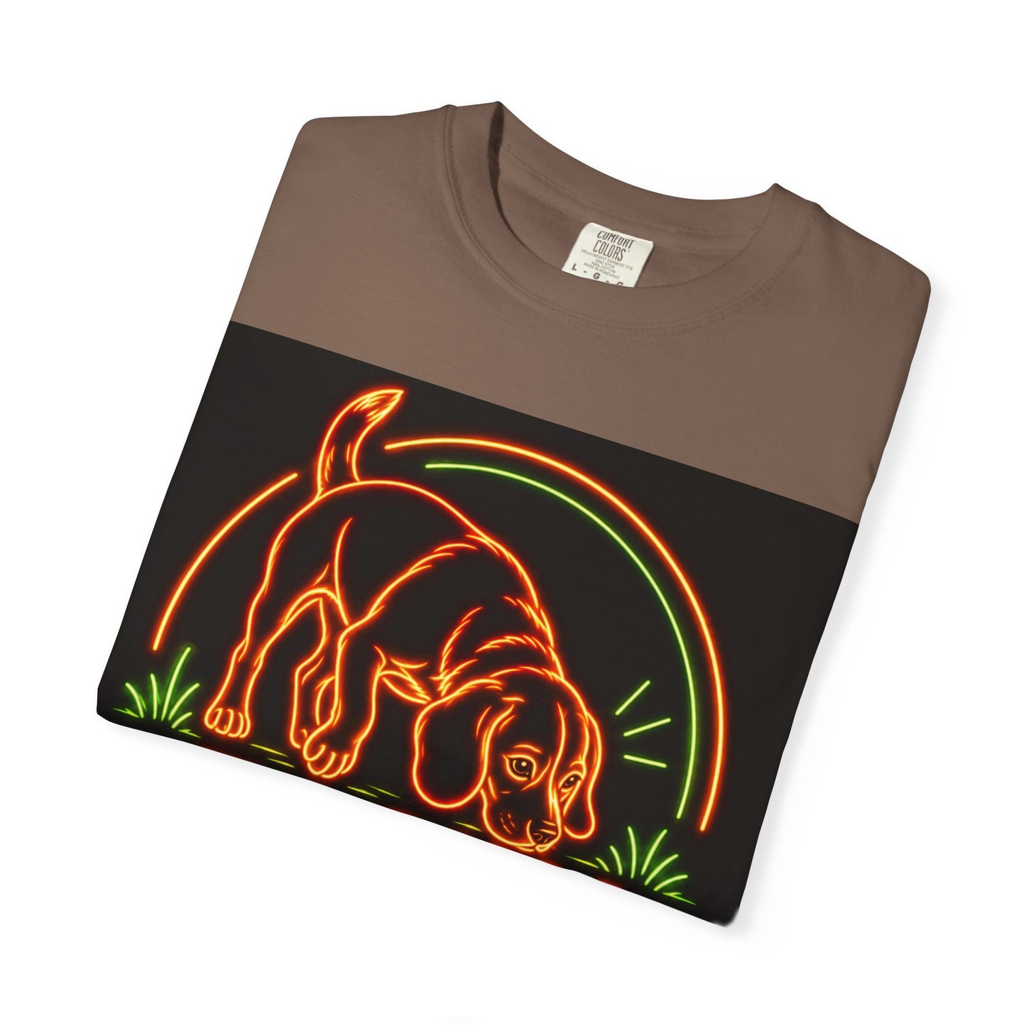 Beagle T-shirt - Neon Orange Easily Distracted