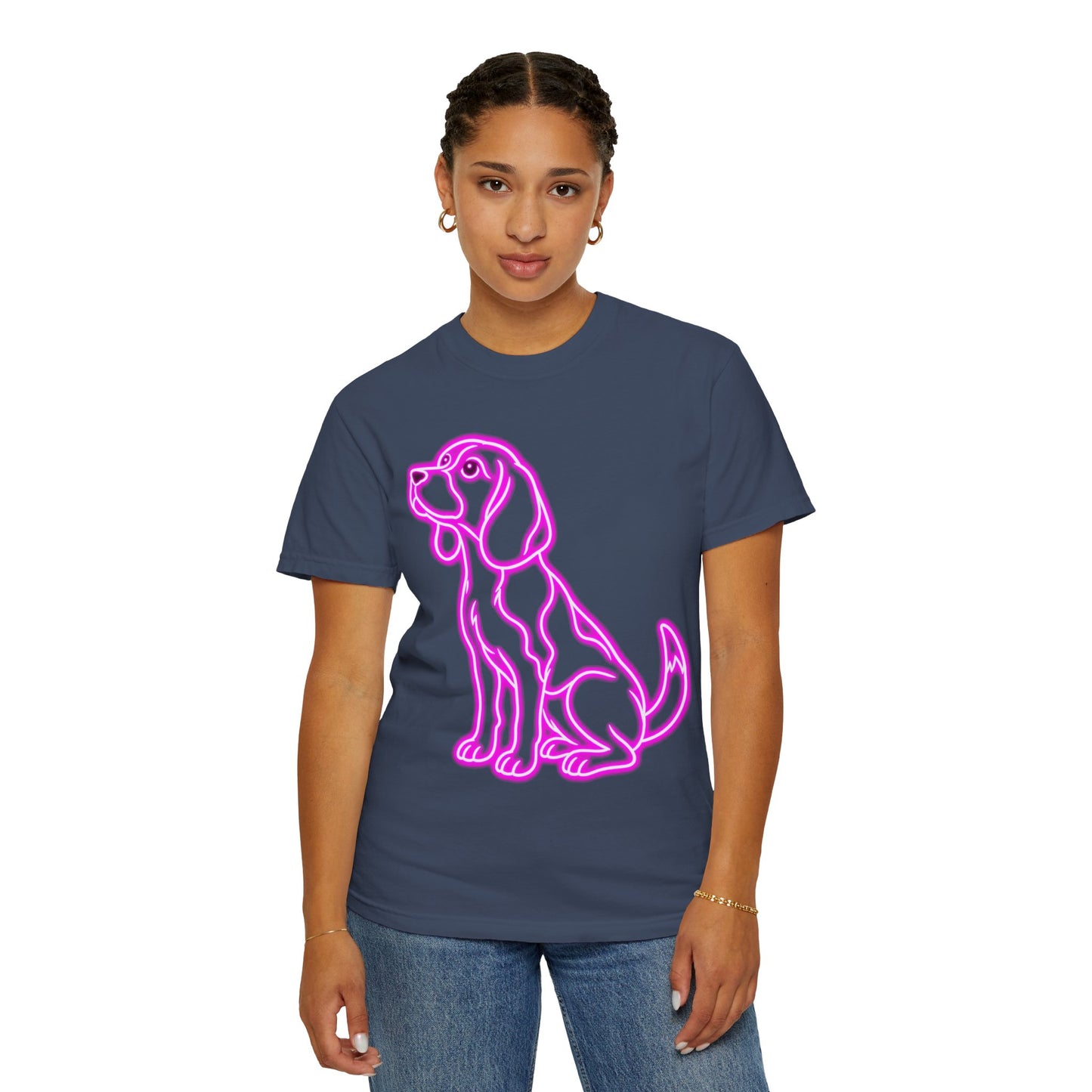 Beagle T-shirt - Neon Purple Patient Hound