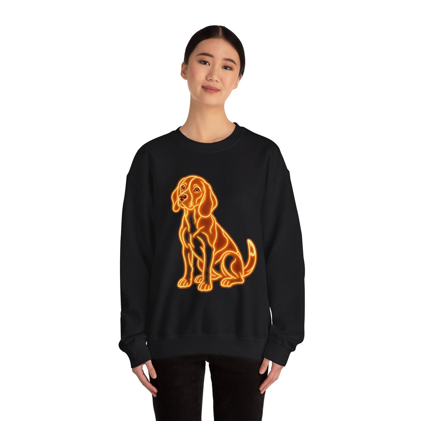Beagle Sweatshirt — Neon Orange Loyal Hound