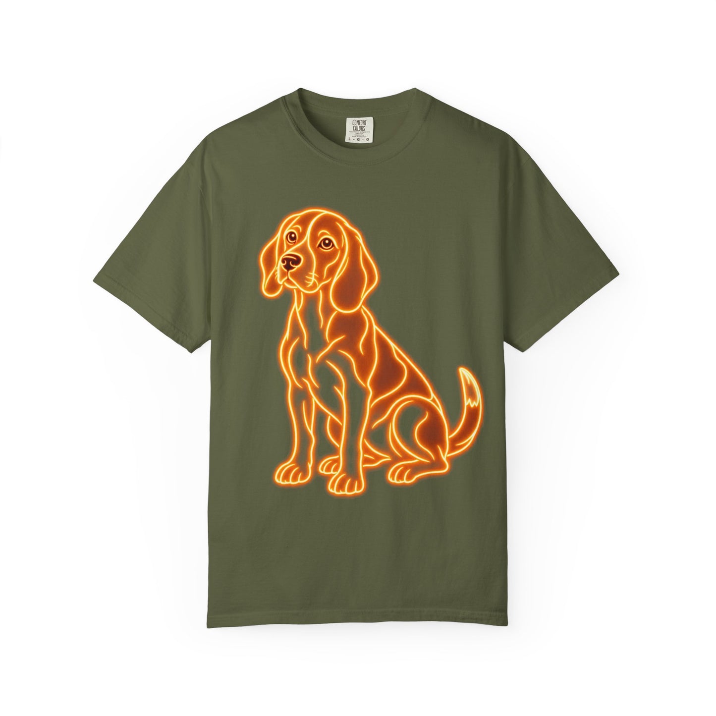 Beagle T-shirt - Neon Orange Loyal Hound