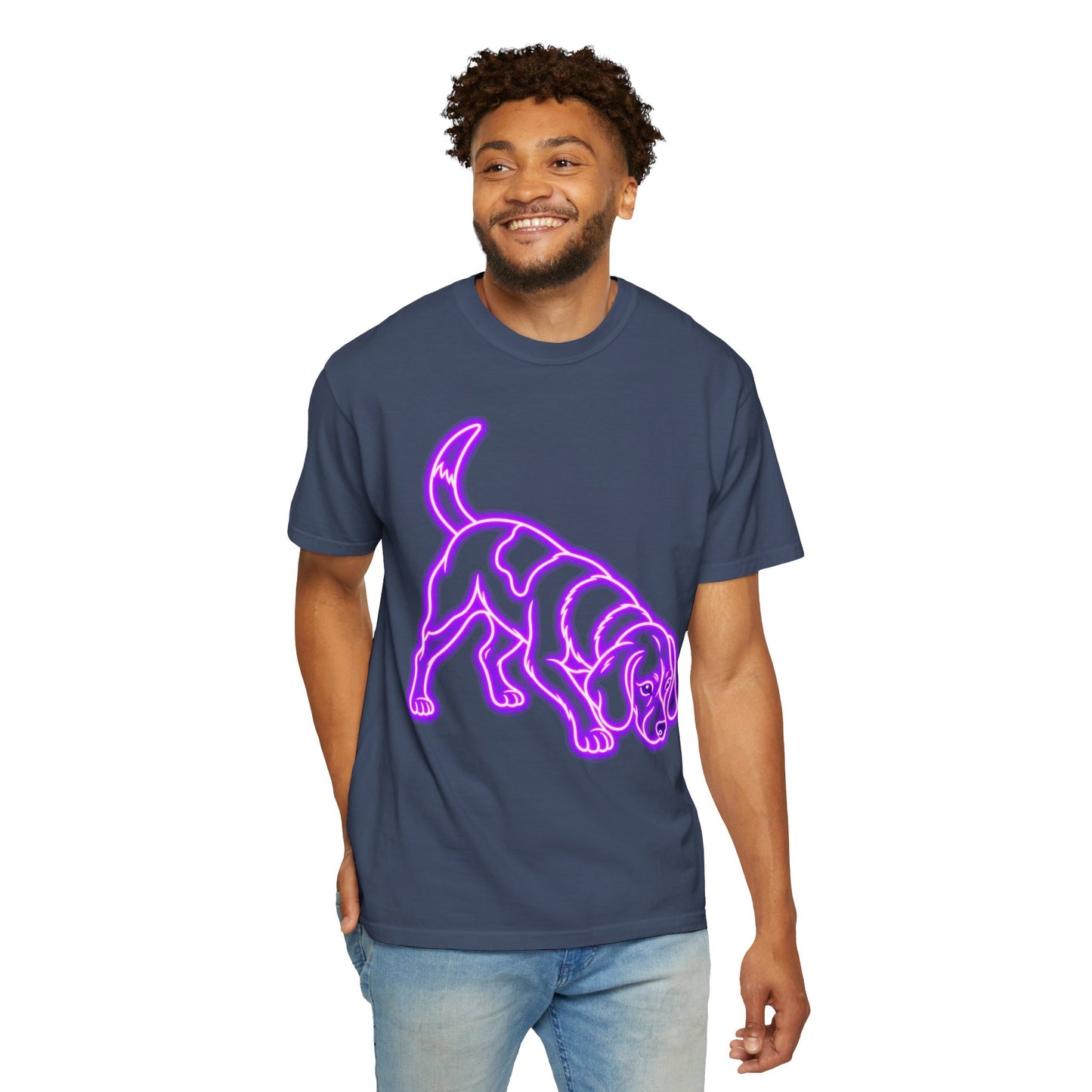 Beagle T-shirt - Neon Purple Tracker Hound