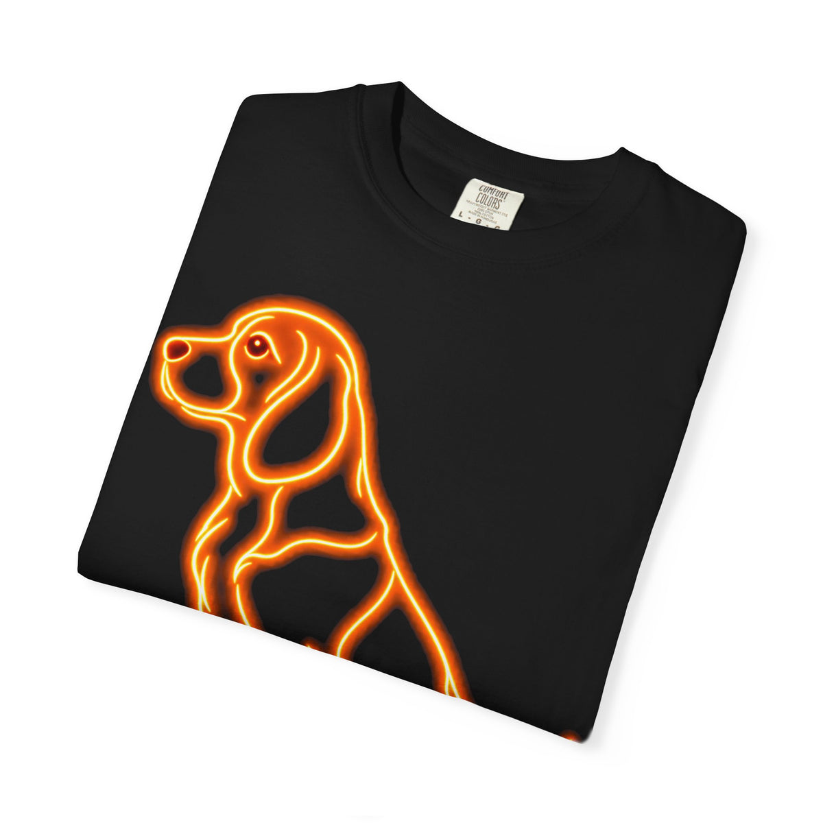 Beagle T-shirt - Neon Orange Waiting Hound