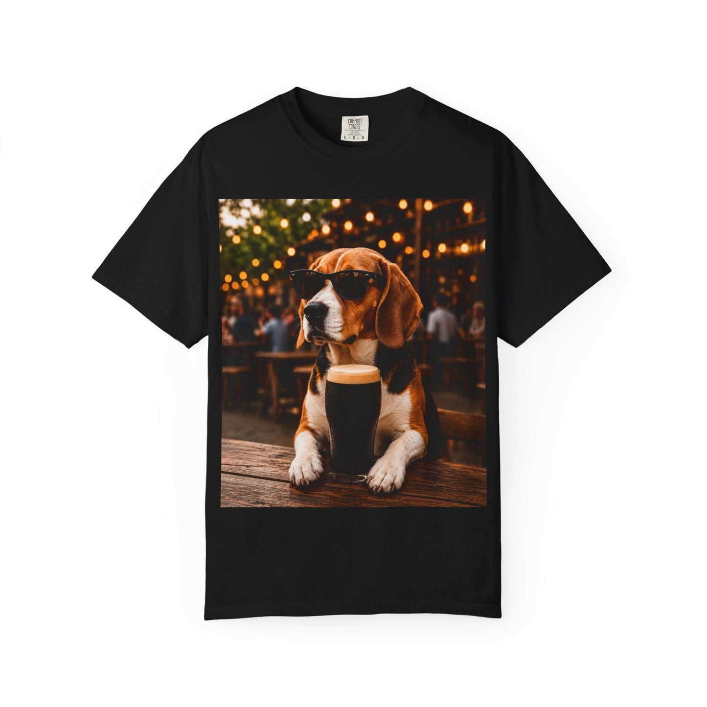 Beagle Pub T-Shirt – Sunglasses & Stout Dog Graphic Tee