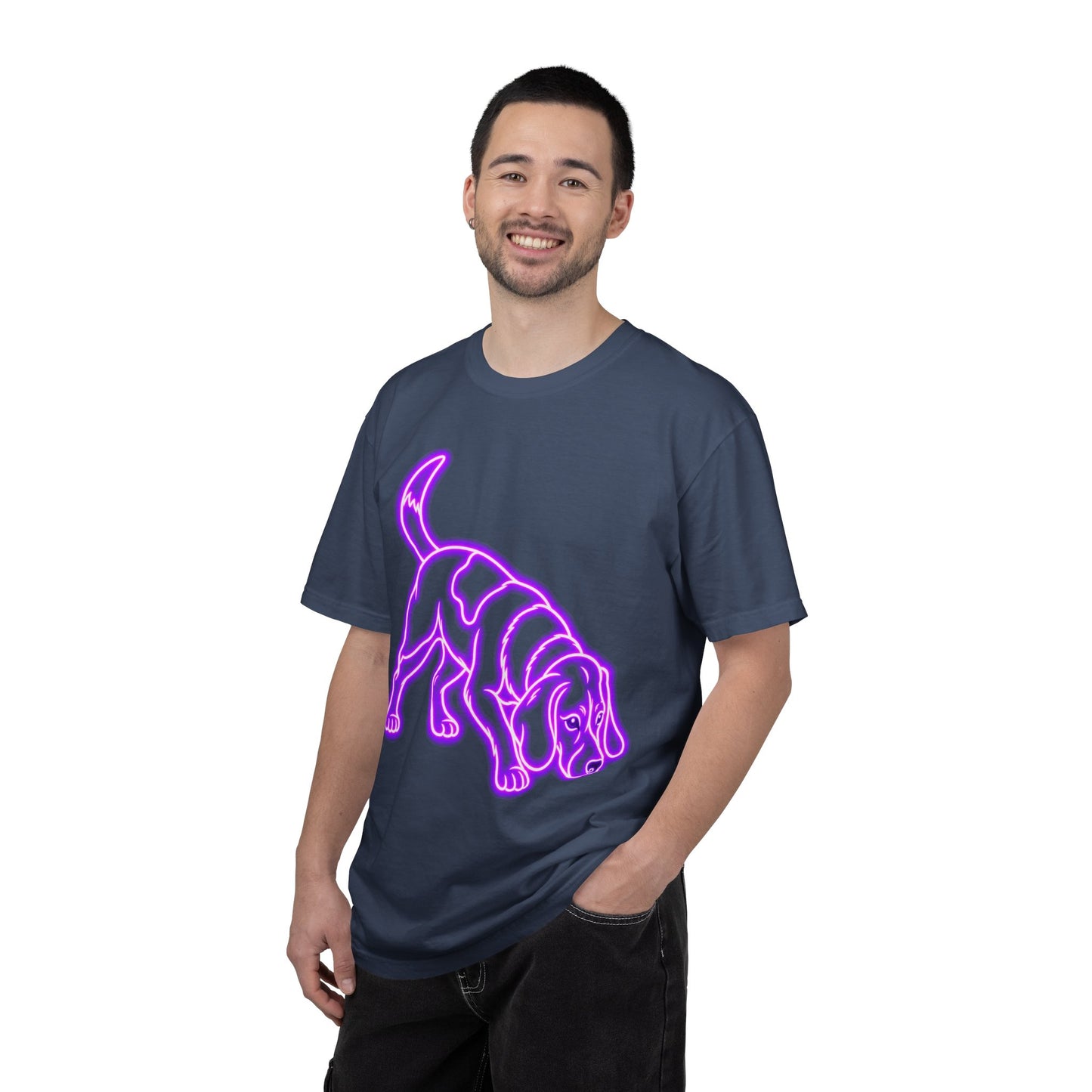 Beagle T-shirt - Neon Purple Tracker Hound