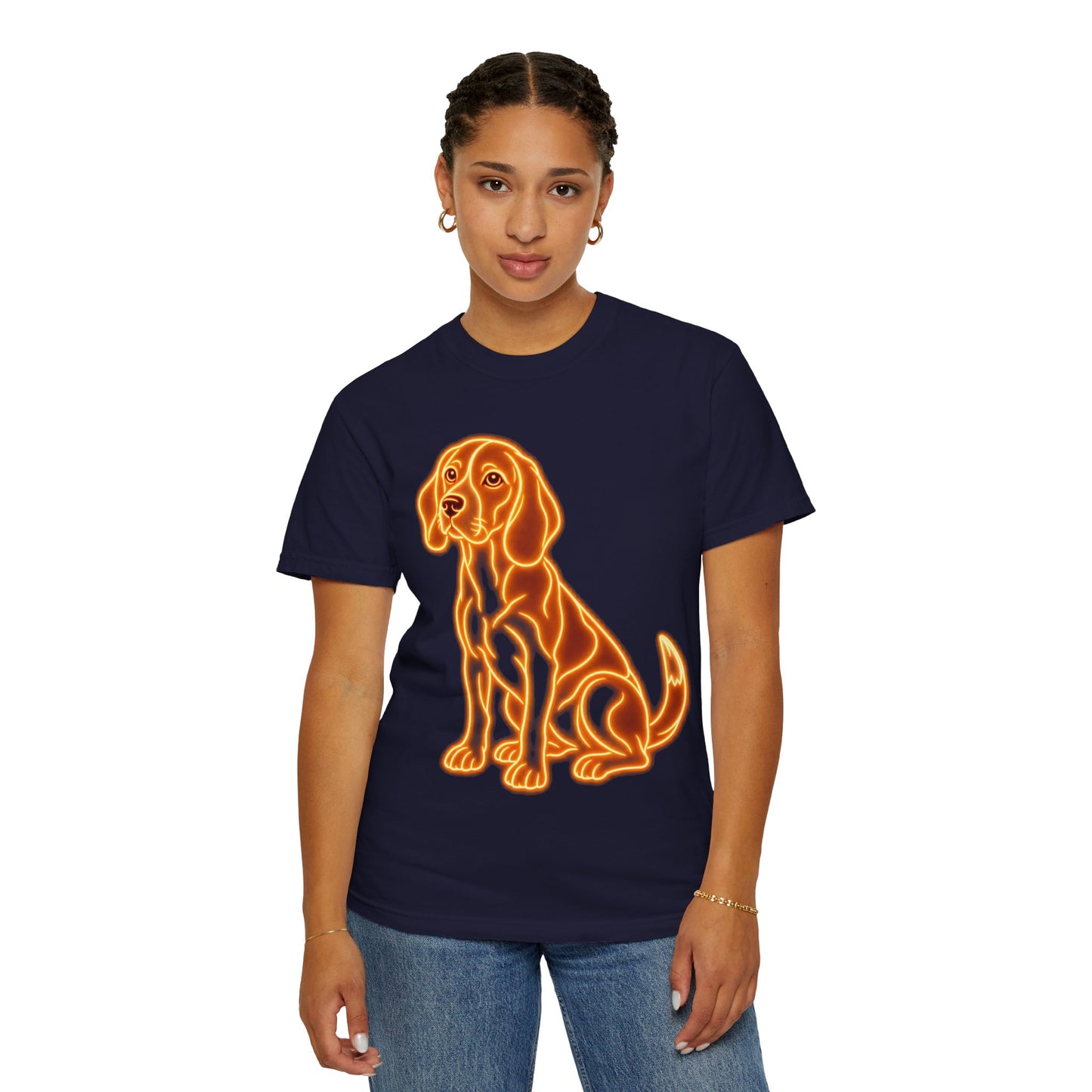 Beagle T-shirt - Neon Orange Loyal Hound