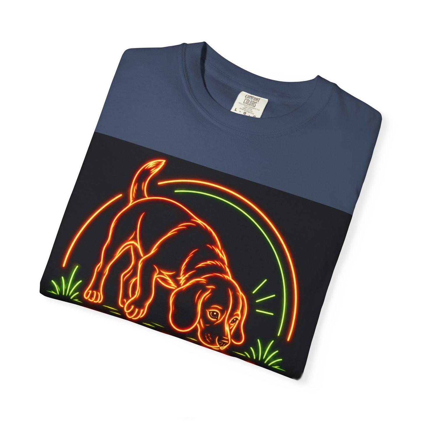 Beagle T-shirt - Neon Orange Easily Distracted