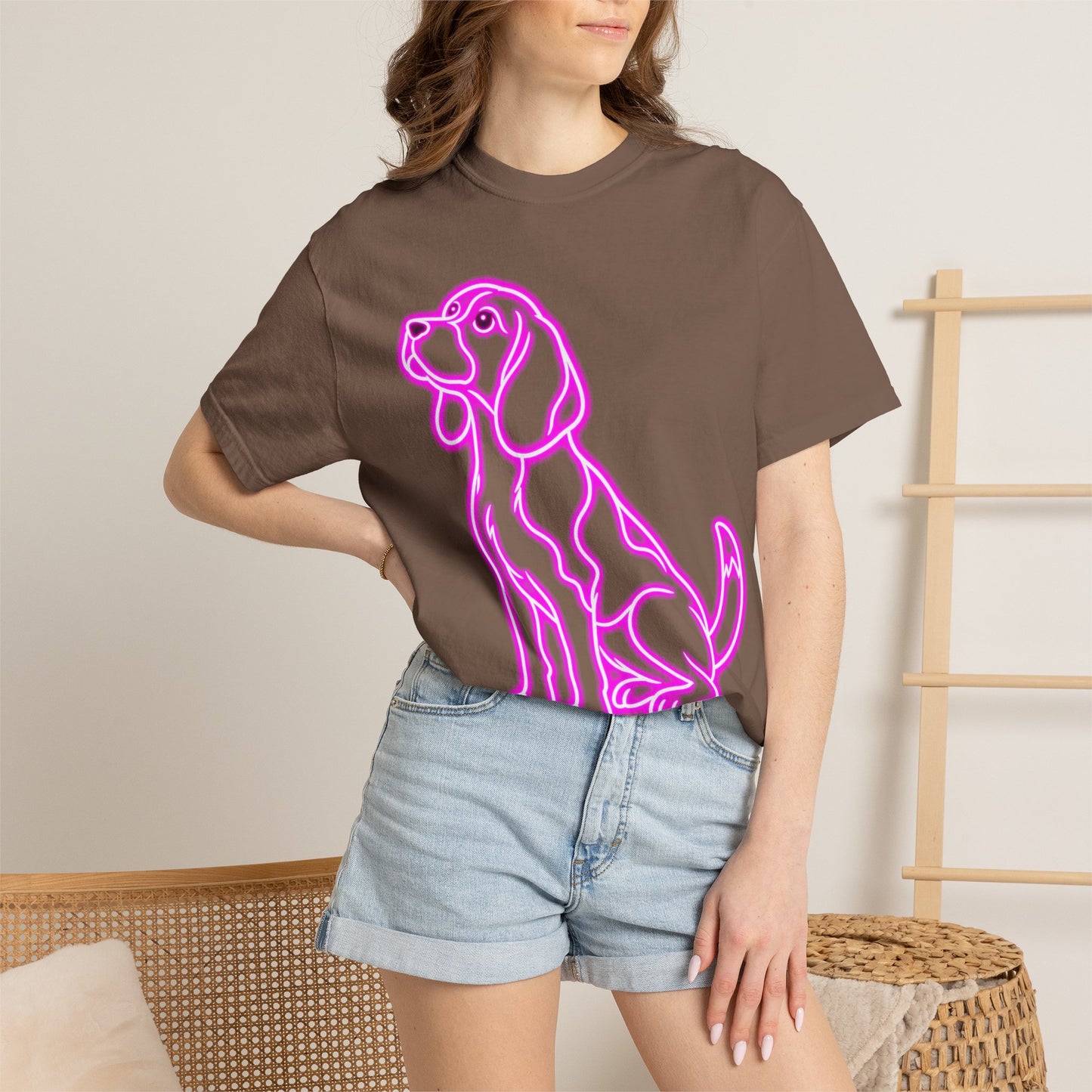 Beagle T-shirt - Neon Purple Patient Hound