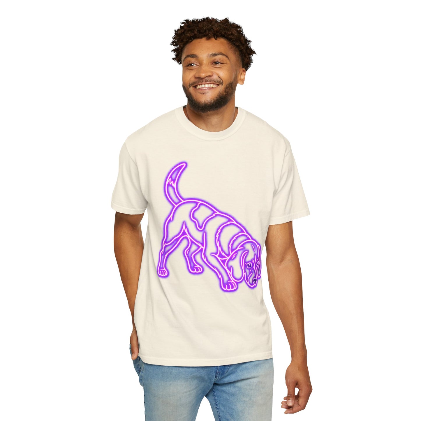 Beagle T-shirt - Neon Purple Tracker Hound