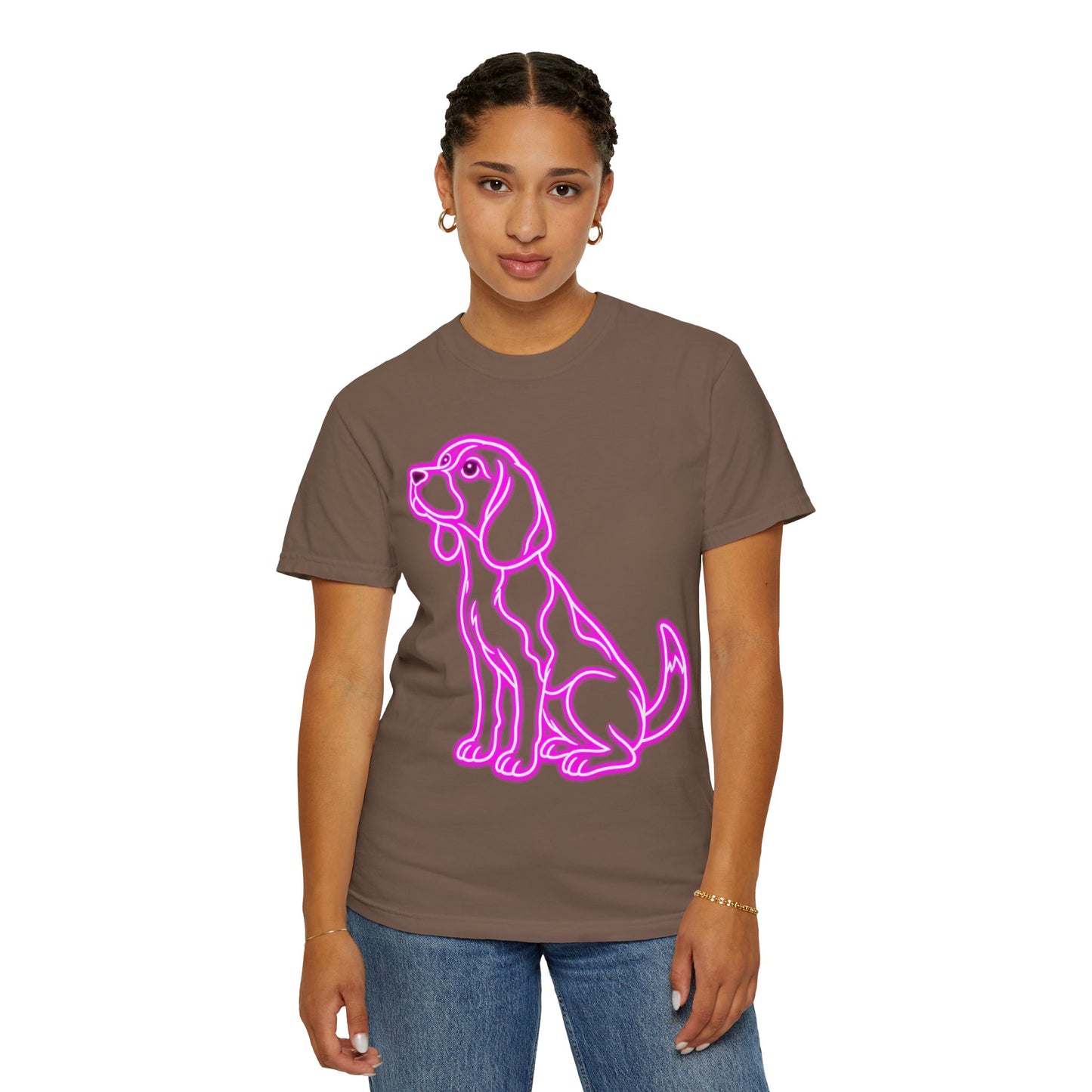 Beagle T-shirt - Neon Purple Patient Hound