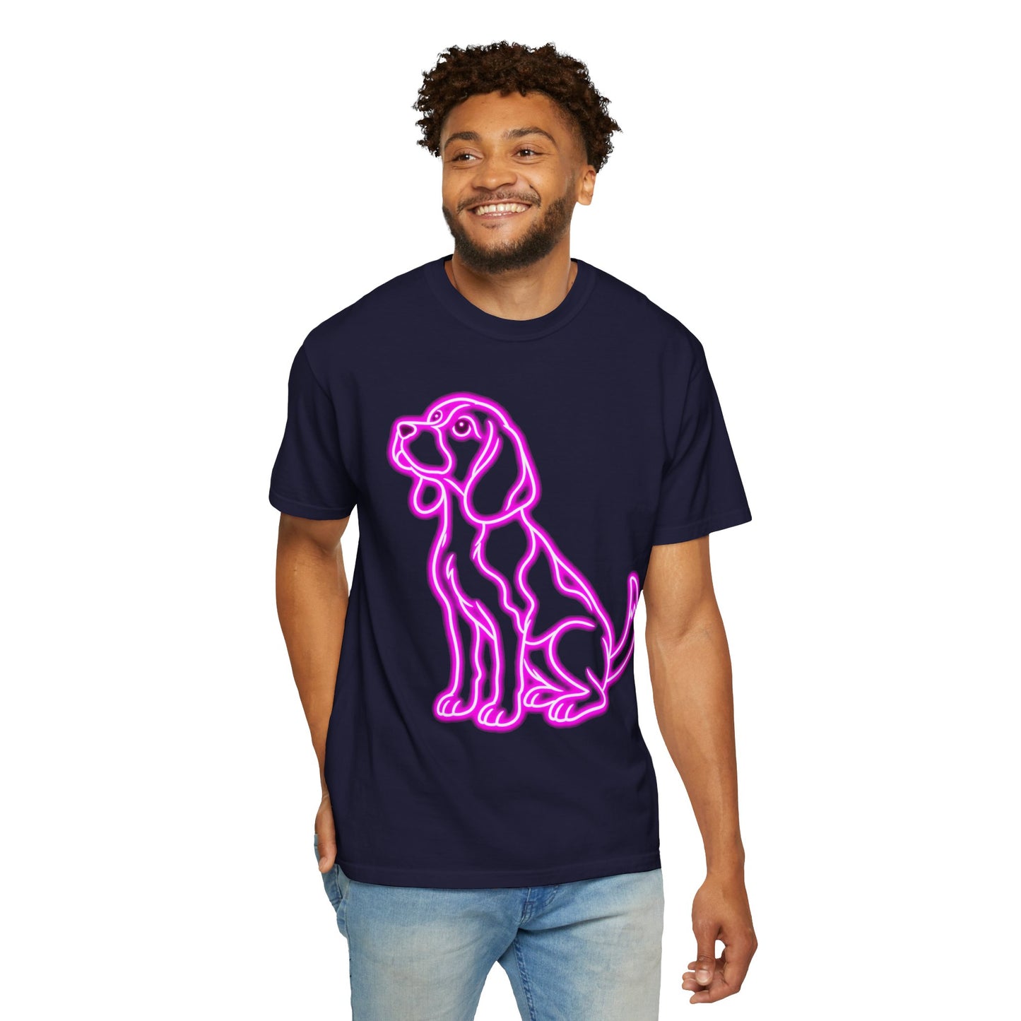 Beagle T-shirt - Neon Purple Patient Hound